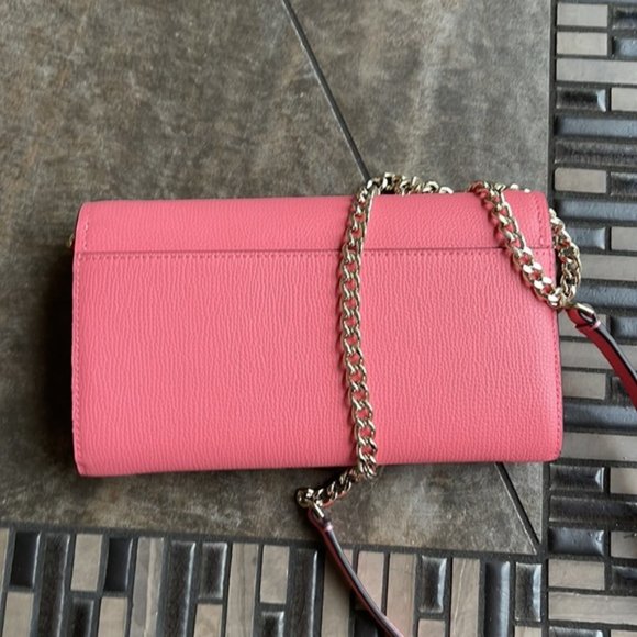 Kate Spade Chain Wallet Crossbody Clutch Pink - Picture 4 of 16
